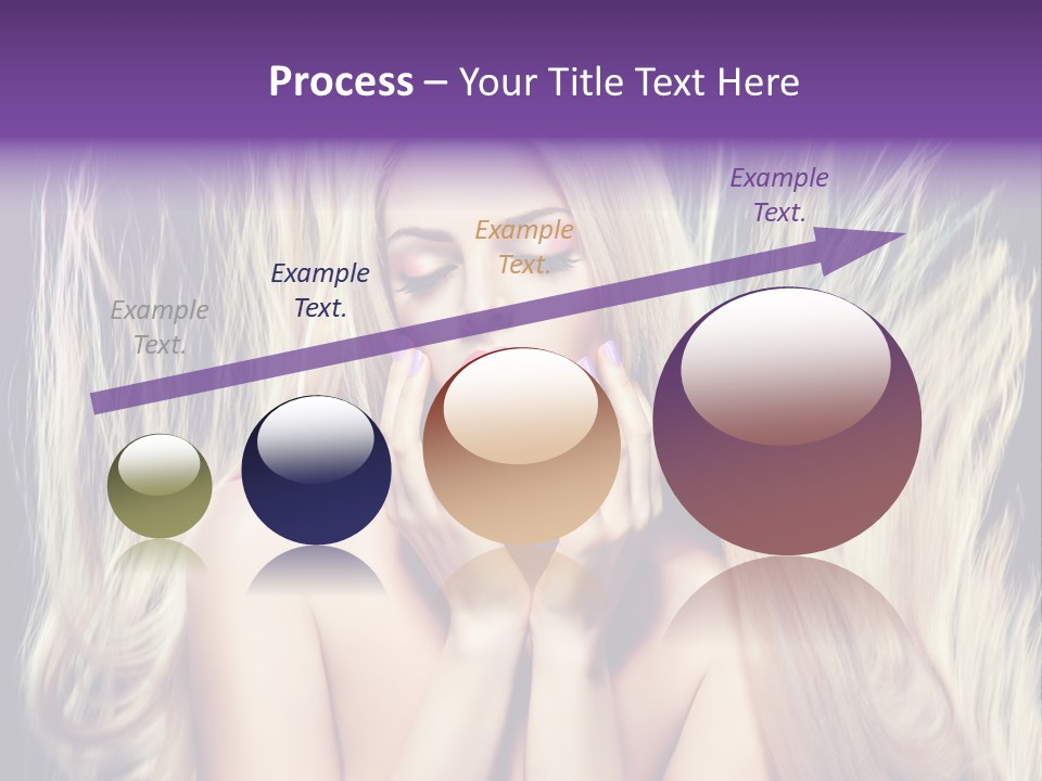 Haircut Blonde Long Hair PowerPoint Template