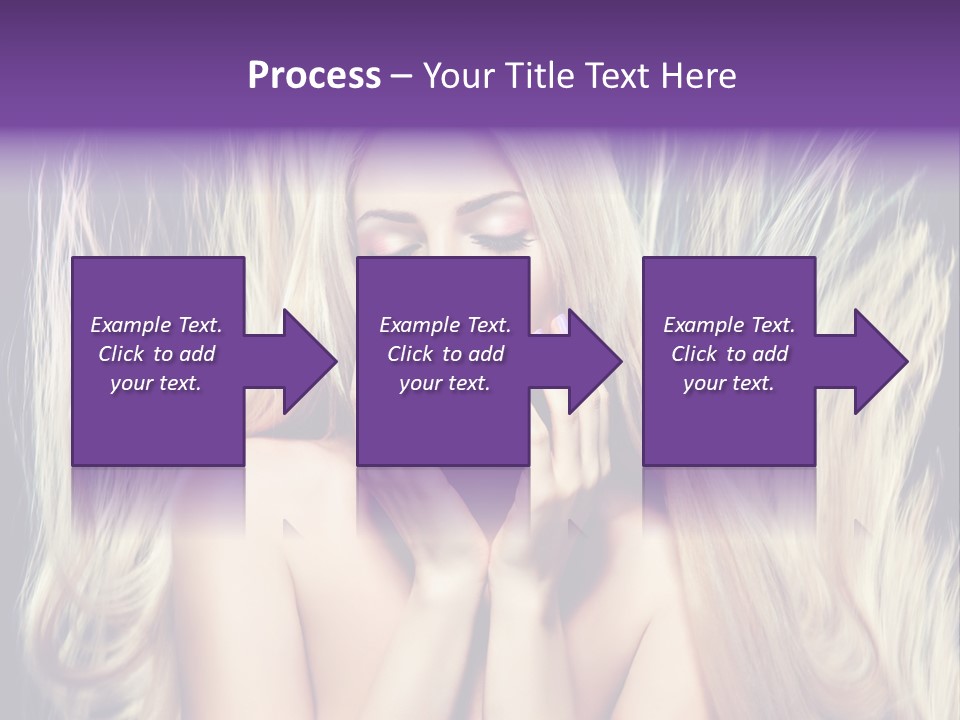 Haircut Blonde Long Hair PowerPoint Template