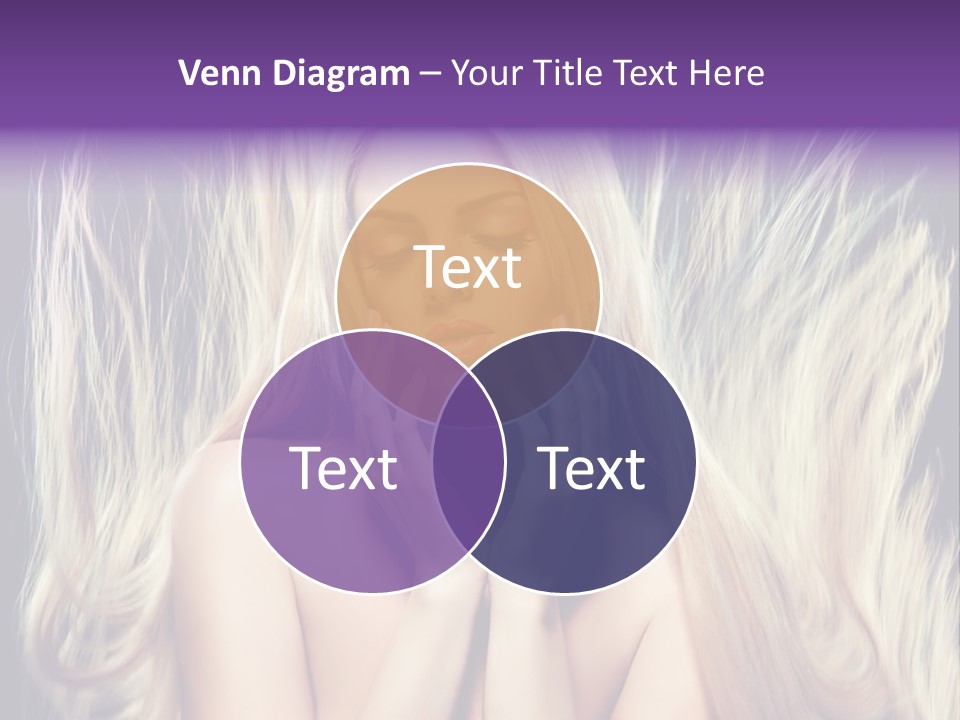 Haircut Blonde Long Hair PowerPoint Template