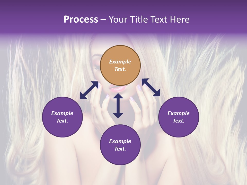 Haircut Blonde Long Hair PowerPoint Template