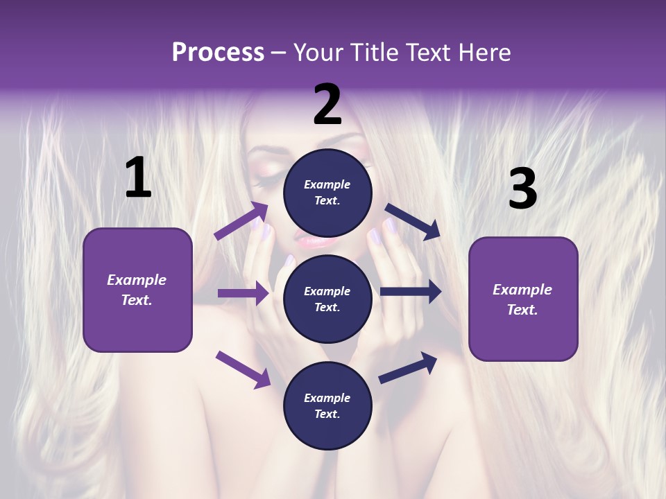 Haircut Blonde Long Hair PowerPoint Template