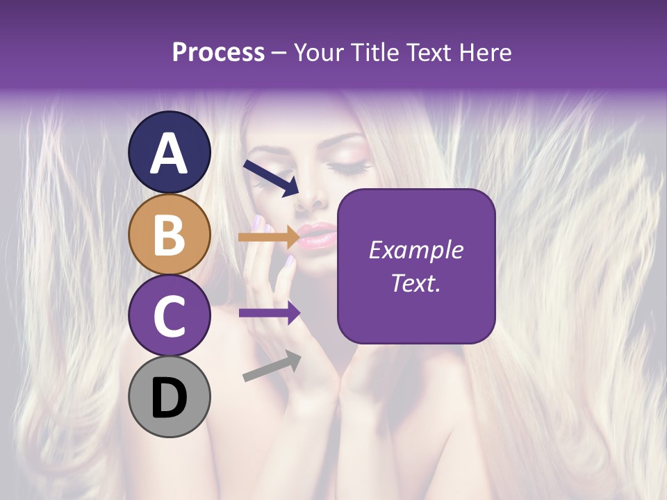 Haircut Blonde Long Hair PowerPoint Template