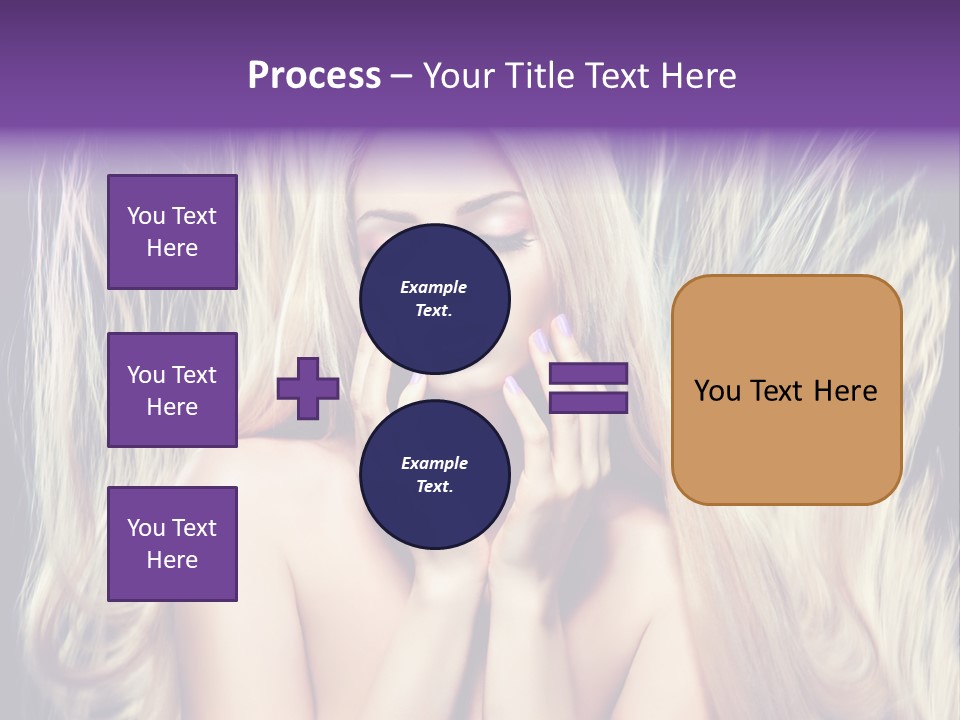 Haircut Blonde Long Hair PowerPoint Template