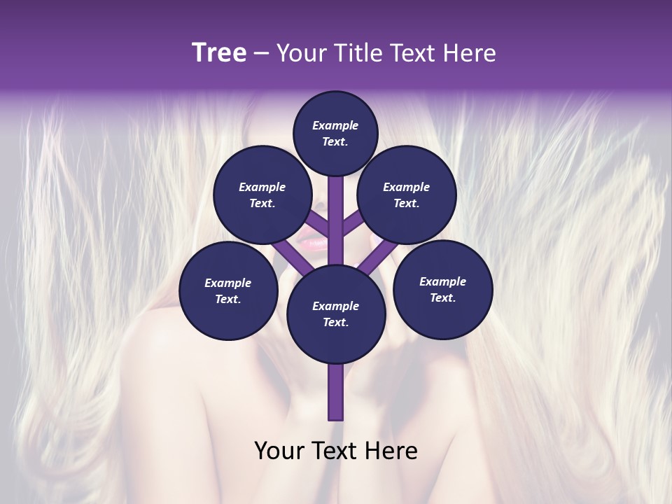 Haircut Blonde Long Hair PowerPoint Template