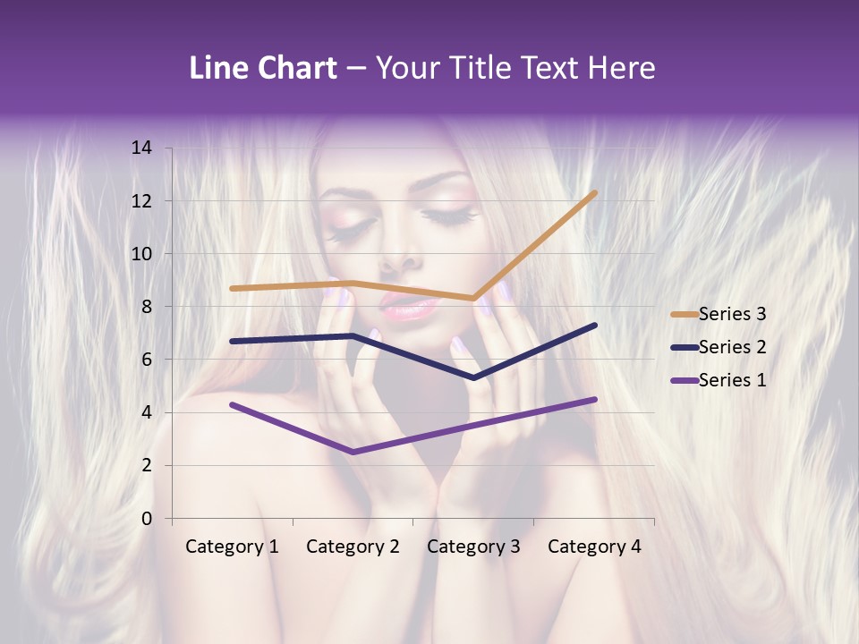 Haircut Blonde Long Hair PowerPoint Template