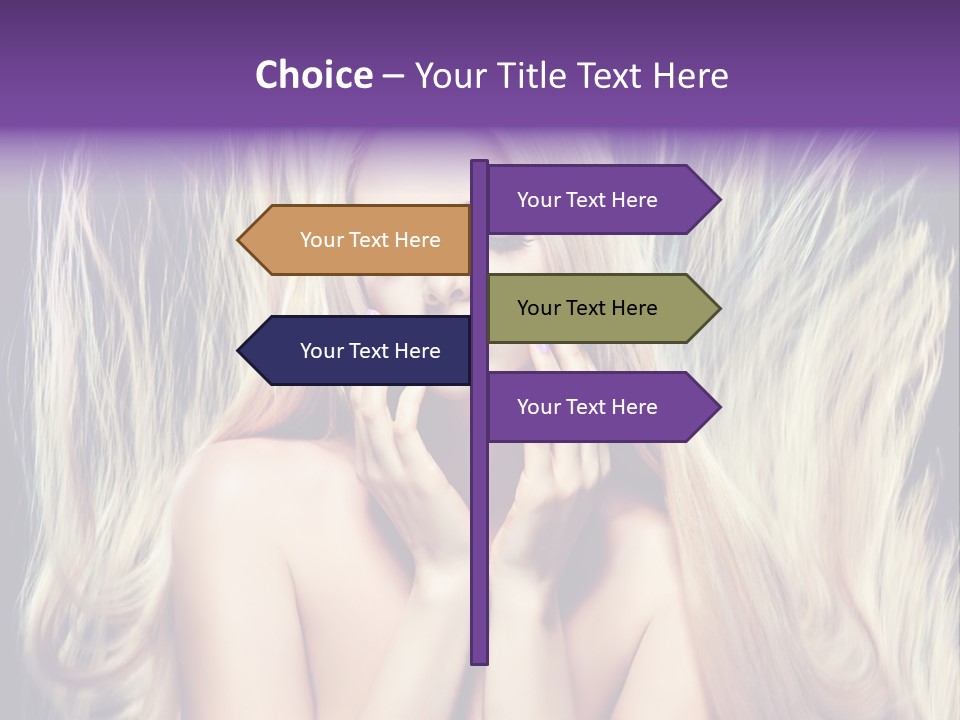 Haircut Blonde Long Hair PowerPoint Template