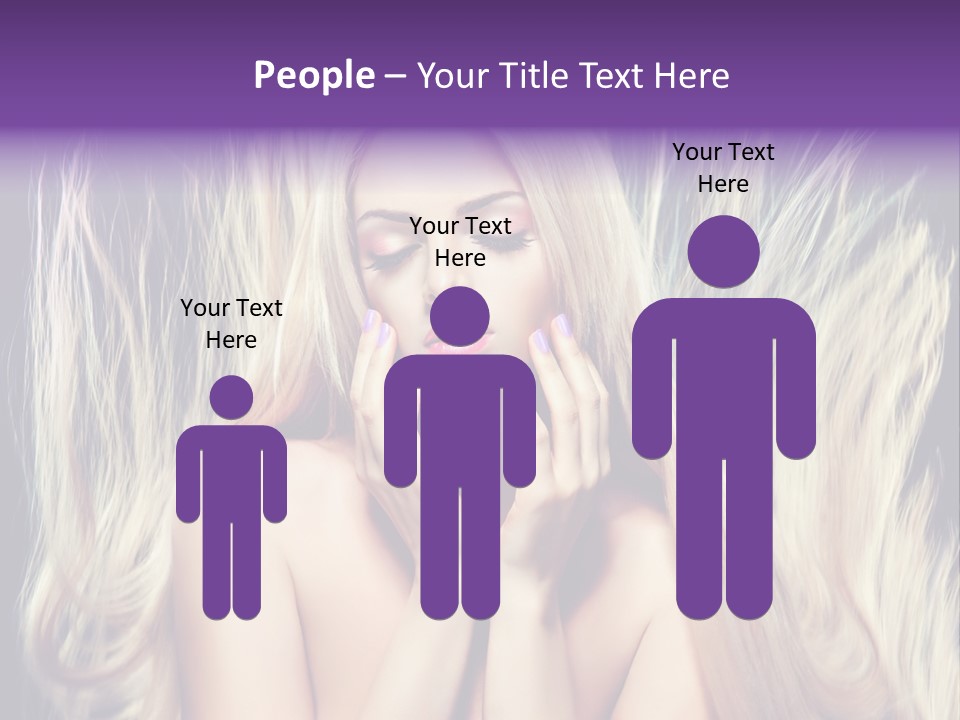 Haircut Blonde Long Hair PowerPoint Template