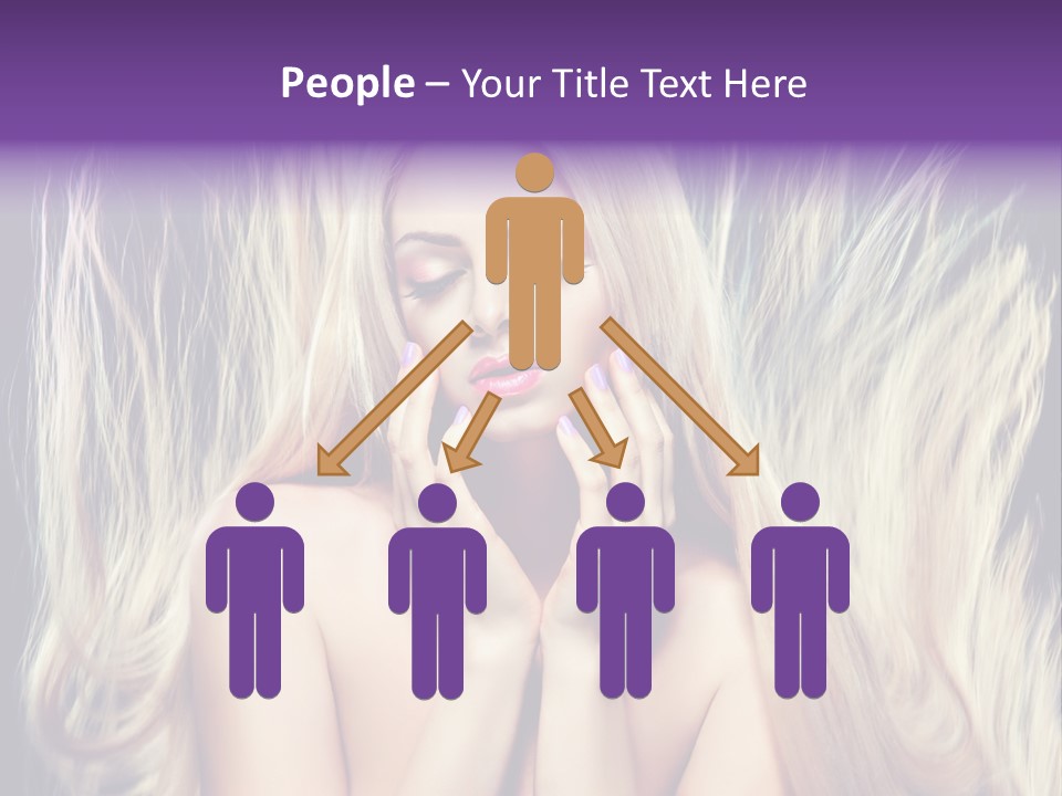 Haircut Blonde Long Hair PowerPoint Template