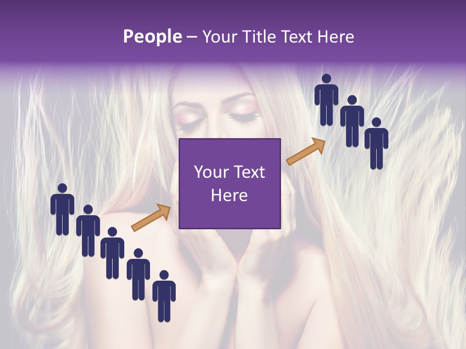 Haircut Blonde Long Hair PowerPoint Template