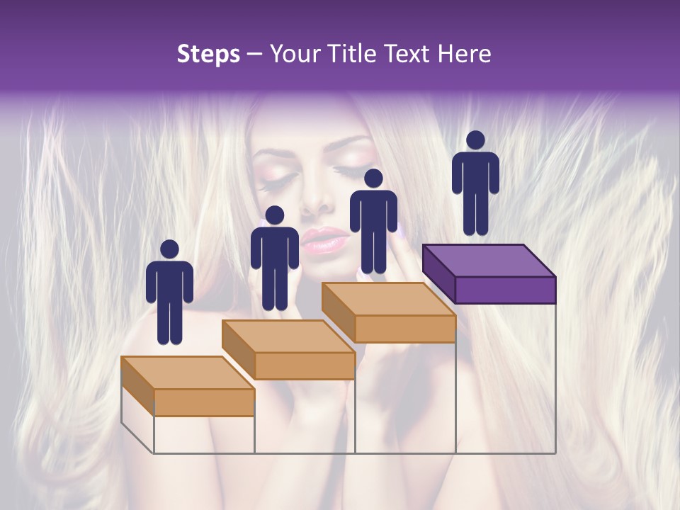 Haircut Blonde Long Hair PowerPoint Template
