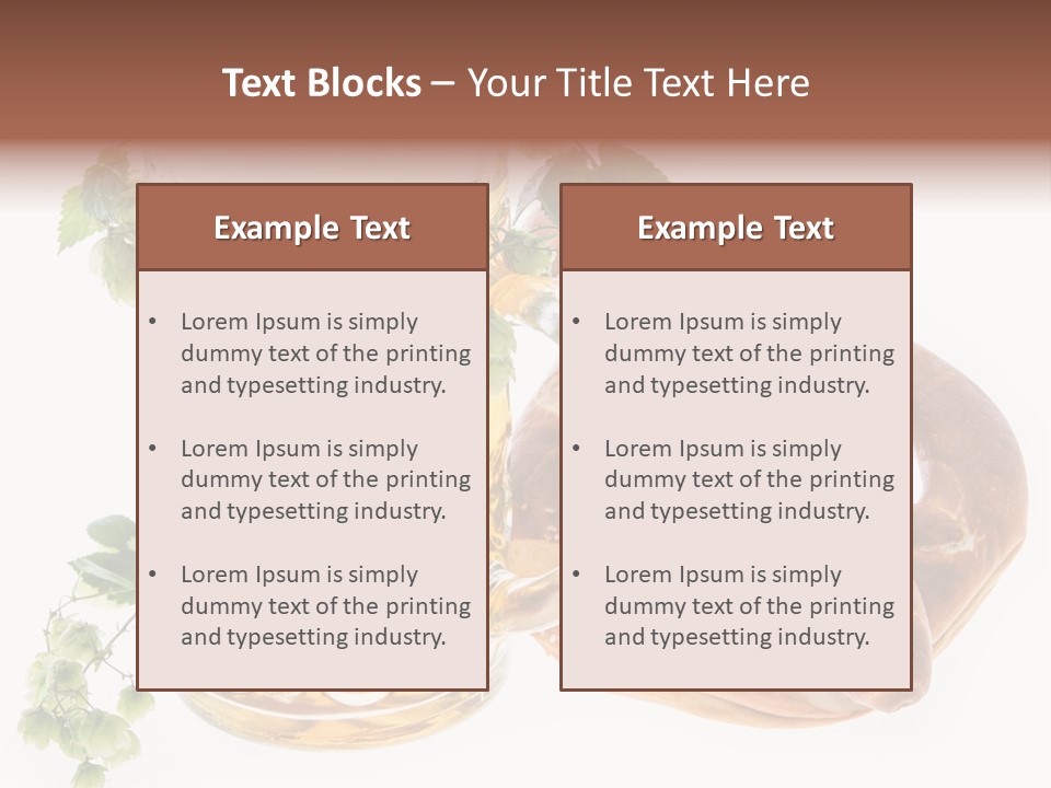 Bar Flavor Isolated On White PowerPoint Template