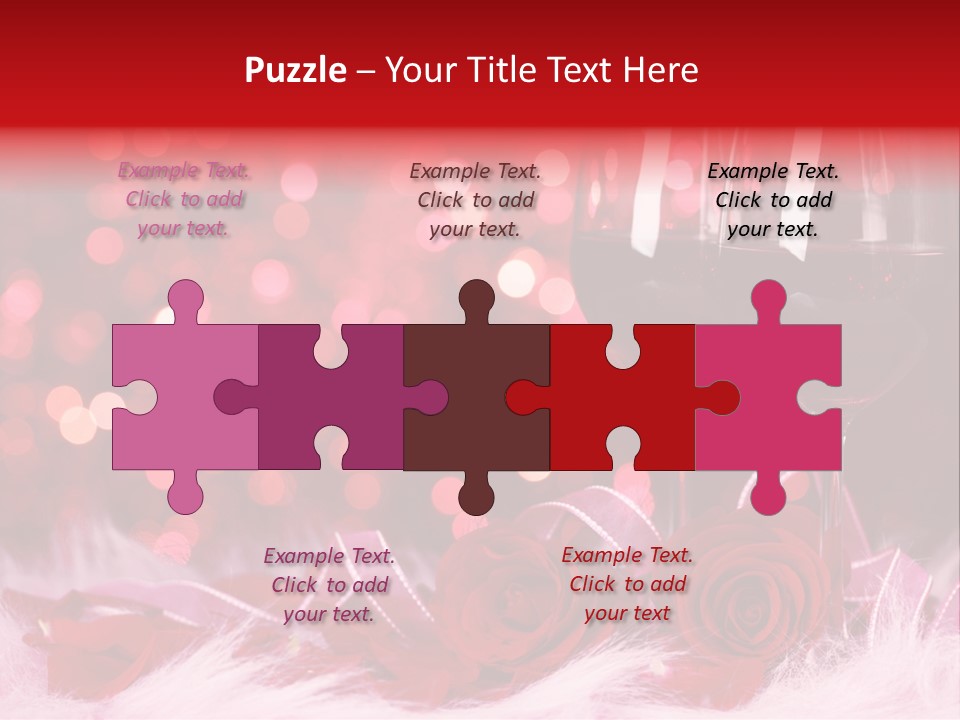 Valentine Anniversary Drink PowerPoint Template