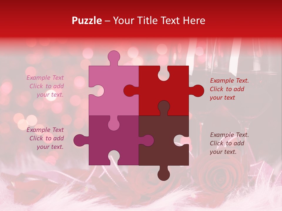 Valentine Anniversary Drink PowerPoint Template