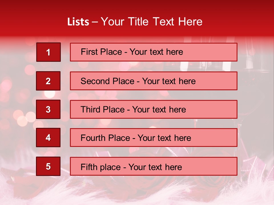 Valentine Anniversary Drink PowerPoint Template