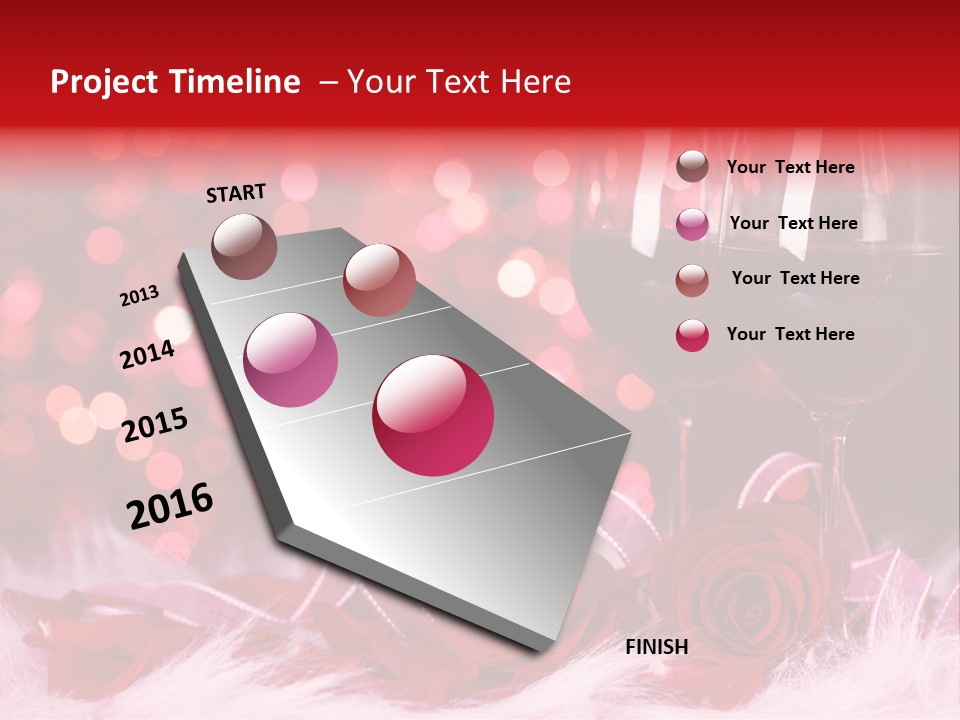 Valentine Anniversary Drink PowerPoint Template