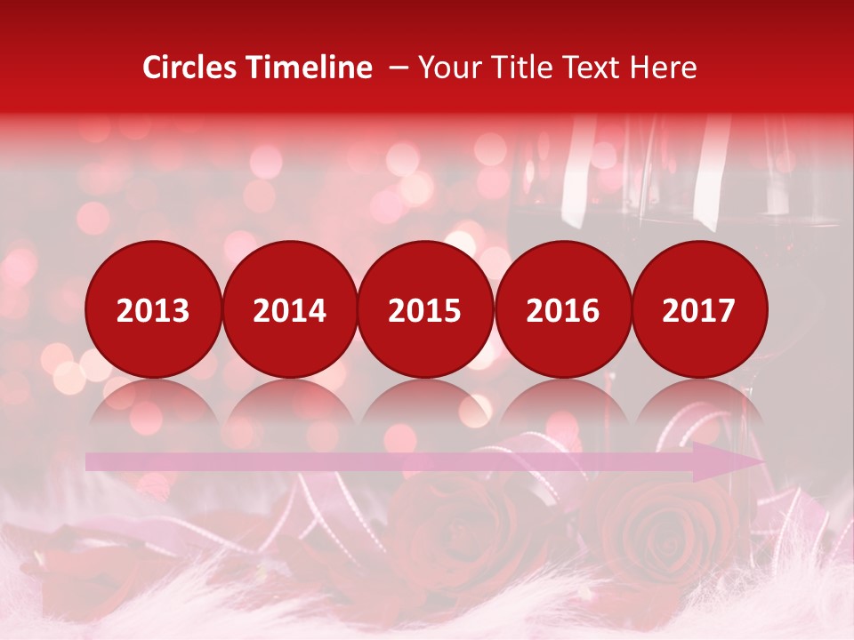 Valentine Anniversary Drink PowerPoint Template