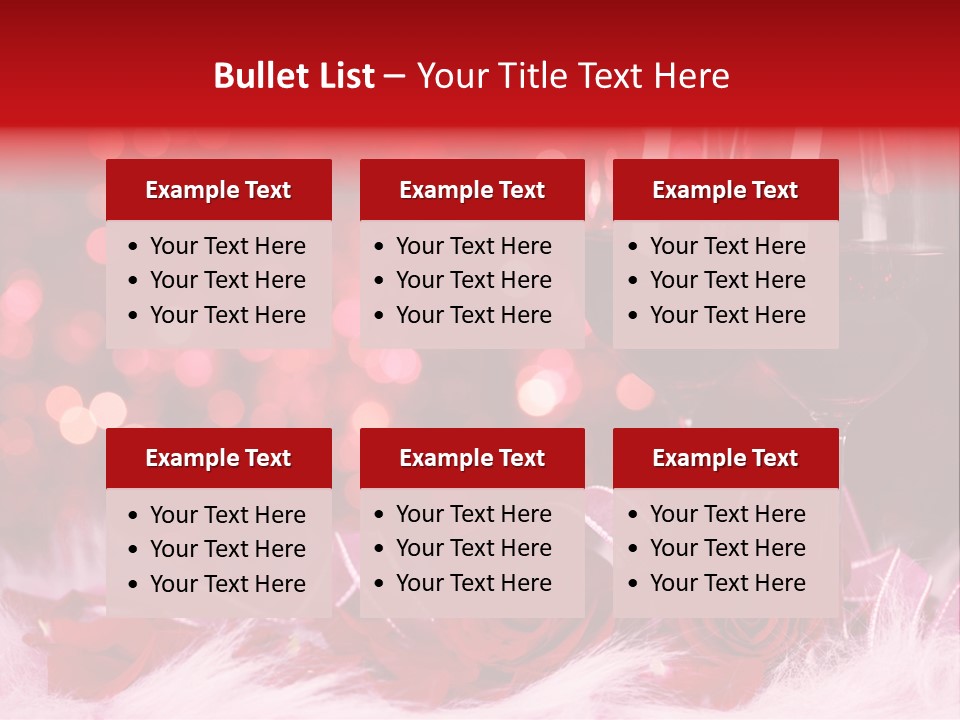 Valentine Anniversary Drink PowerPoint Template