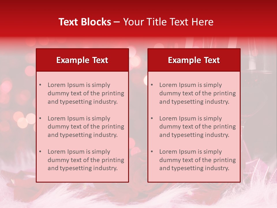 Valentine Anniversary Drink PowerPoint Template