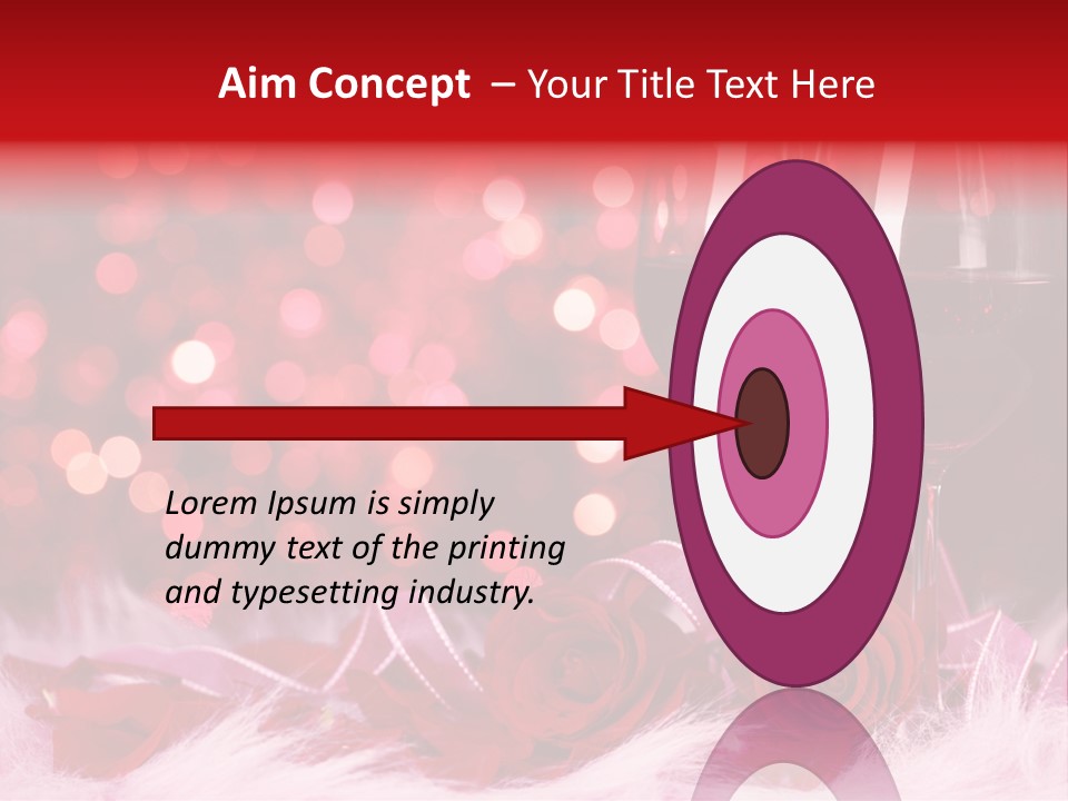 Valentine Anniversary Drink PowerPoint Template