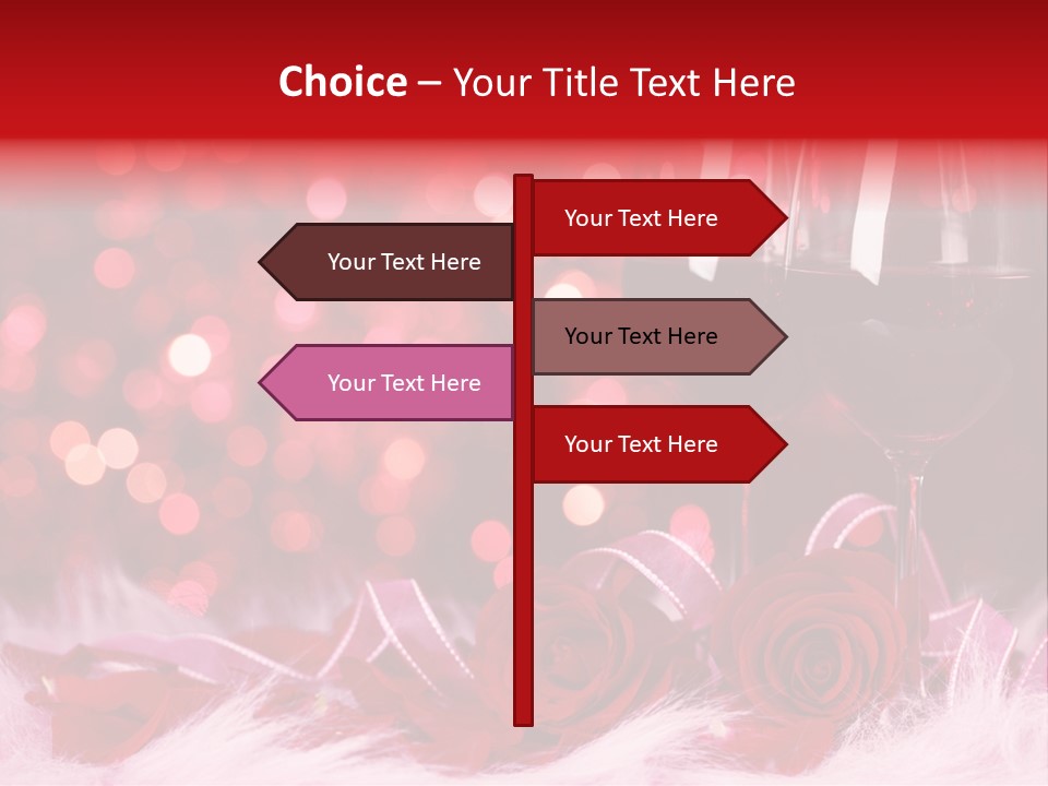 Valentine Anniversary Drink PowerPoint Template