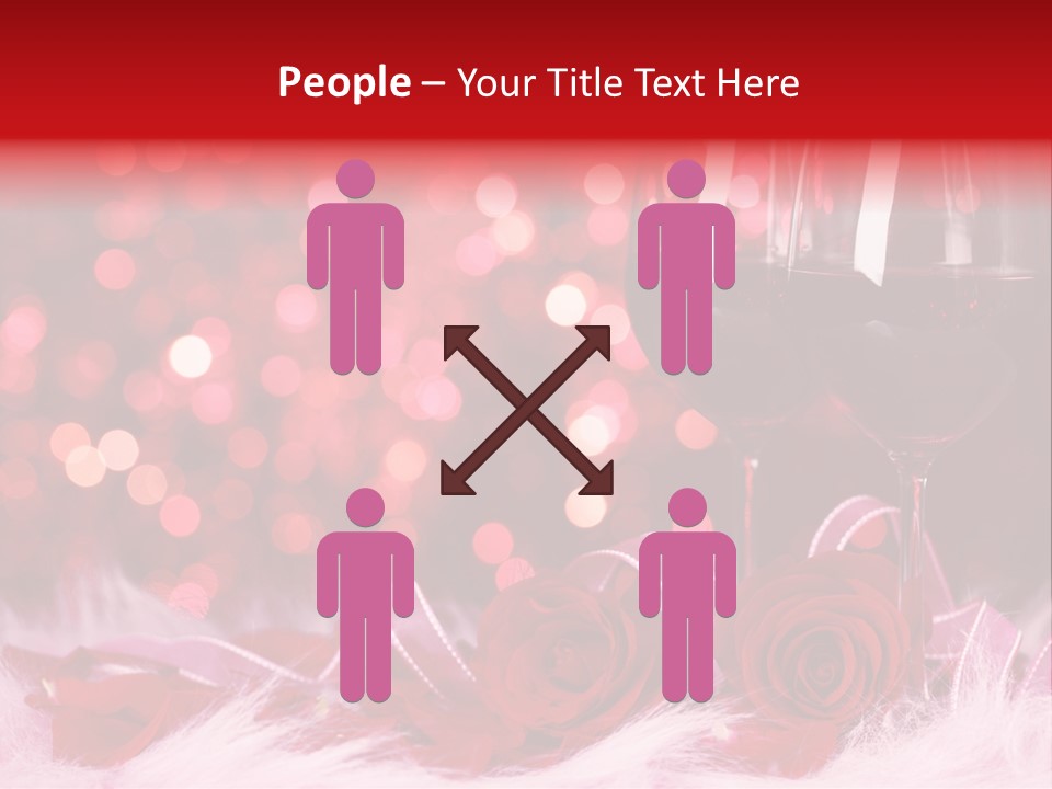 Valentine Anniversary Drink PowerPoint Template