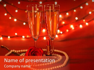 Red Accessories White PowerPoint Template