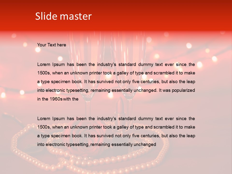 Red Accessories White PowerPoint Template