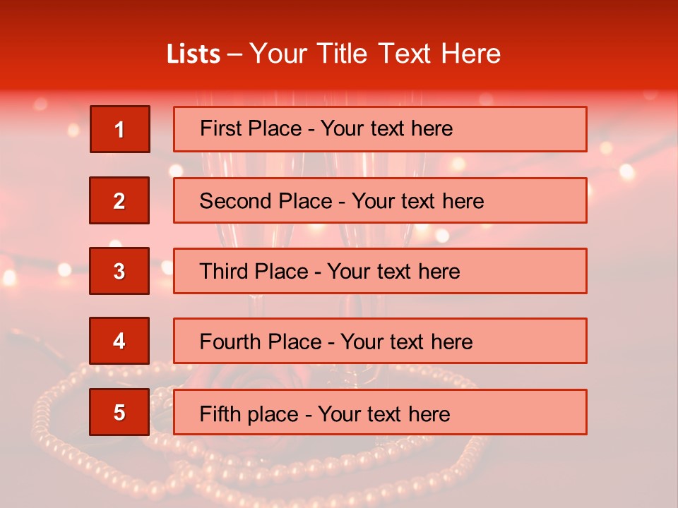 Red Accessories White PowerPoint Template