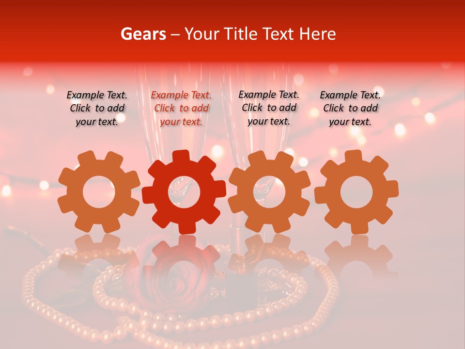 Red Accessories White PowerPoint Template