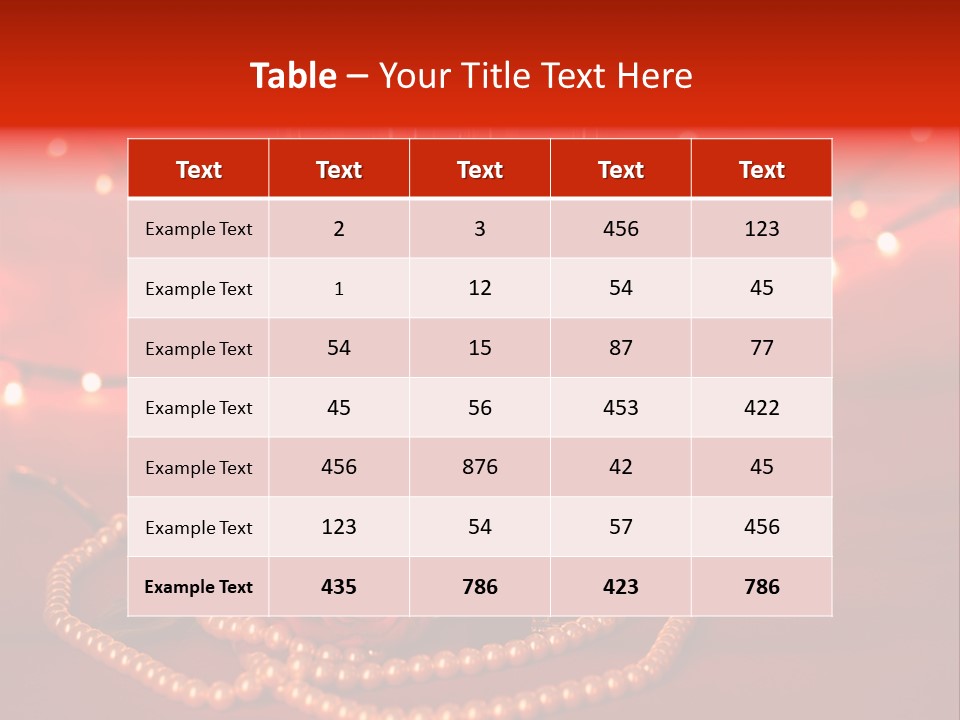 Red Accessories White PowerPoint Template