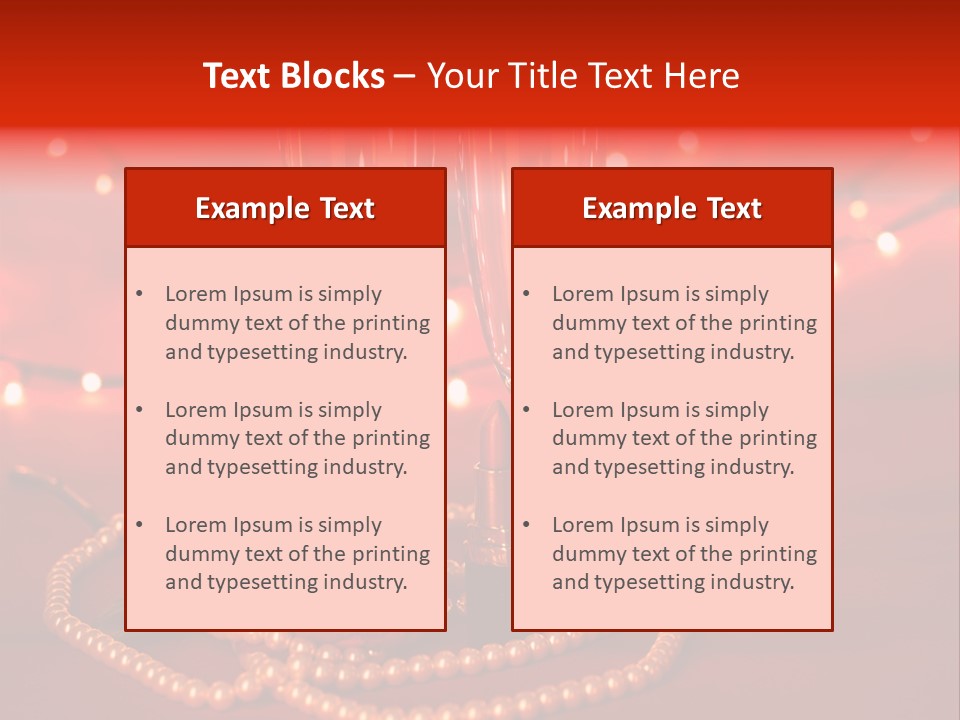 Red Accessories White PowerPoint Template