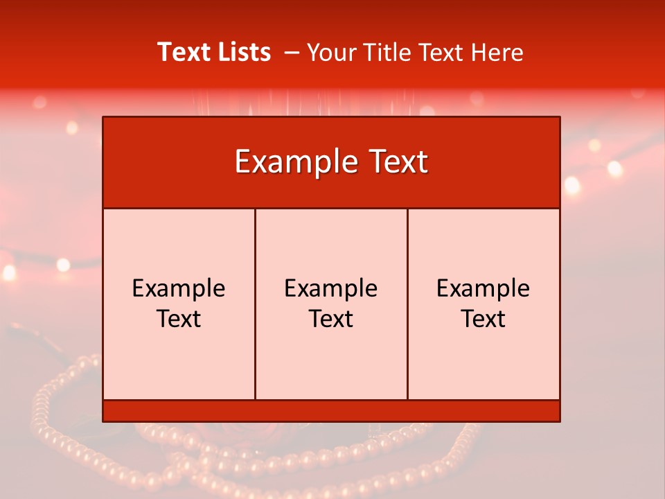 Red Accessories White PowerPoint Template