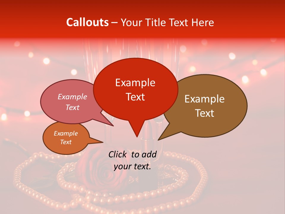 Red Accessories White PowerPoint Template