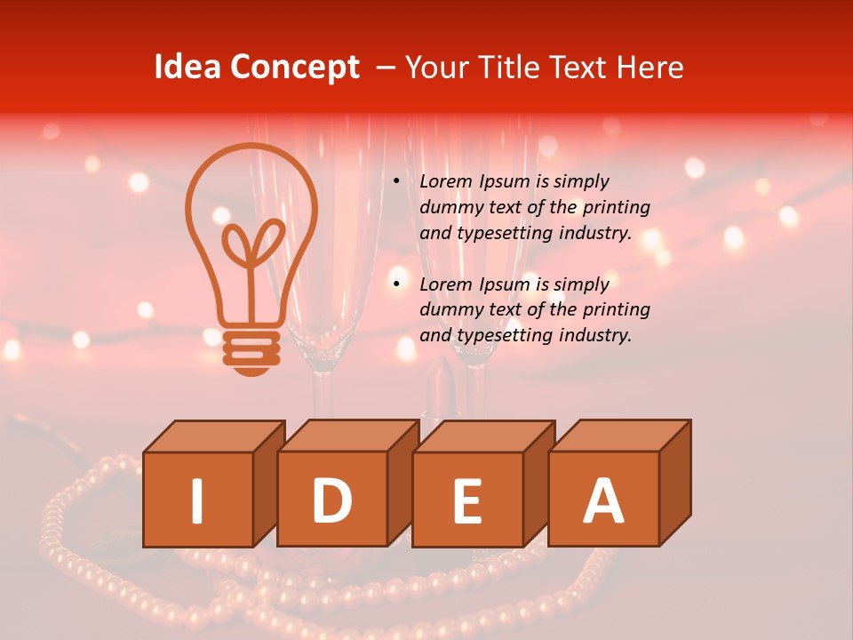 Red Accessories White PowerPoint Template