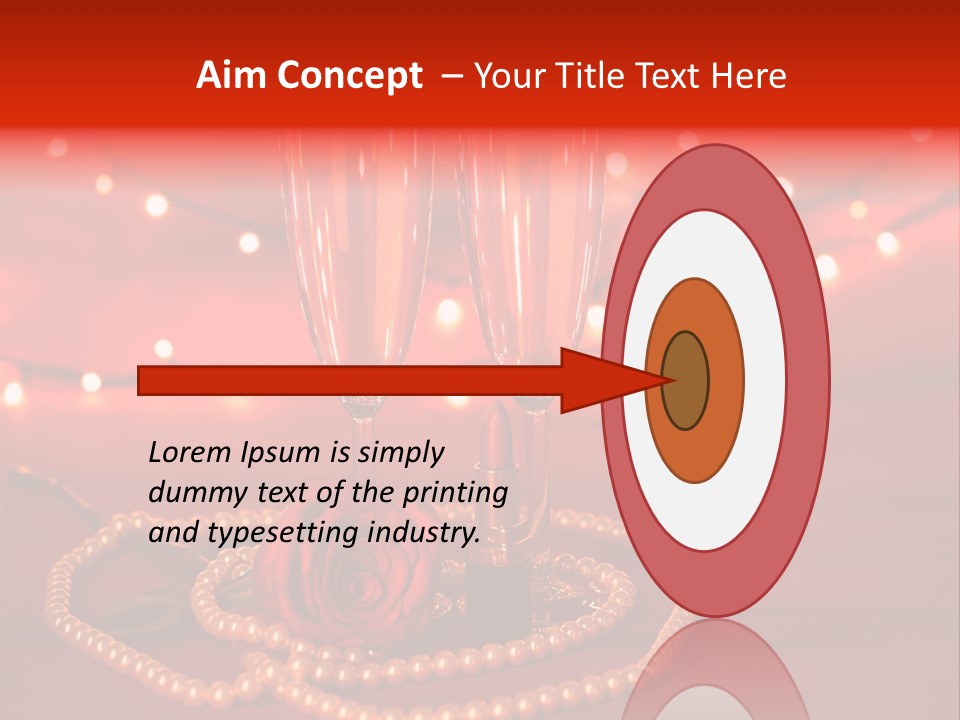 Red Accessories White PowerPoint Template