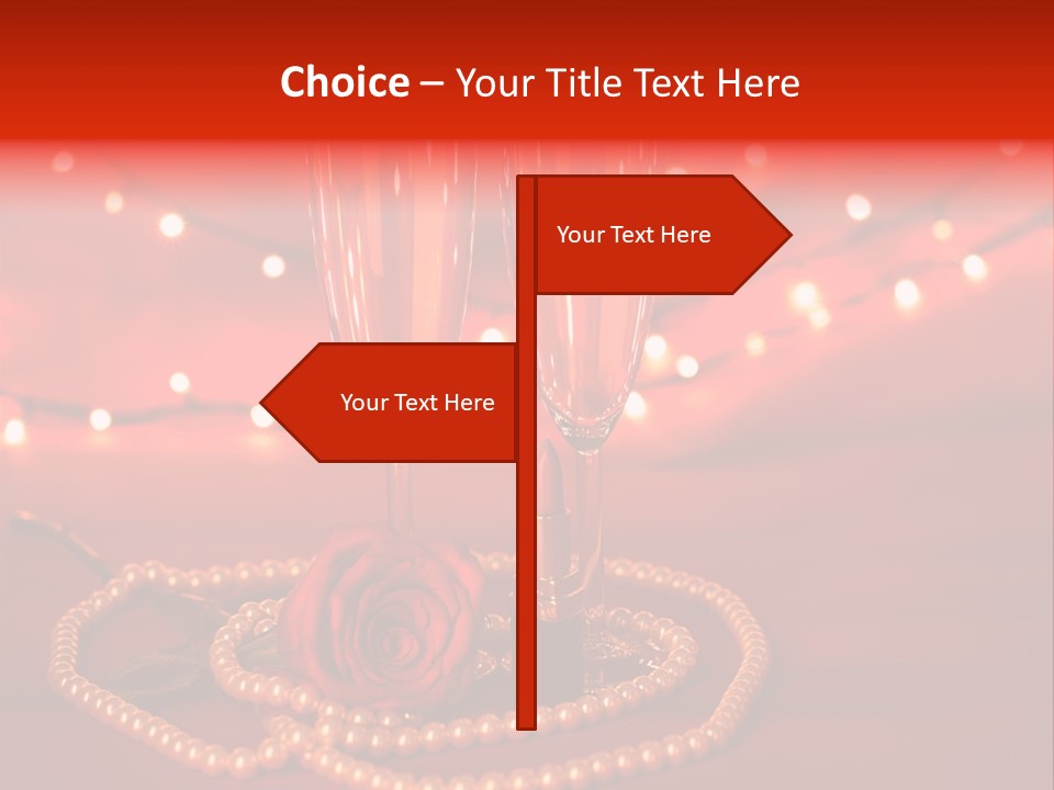 Red Accessories White PowerPoint Template