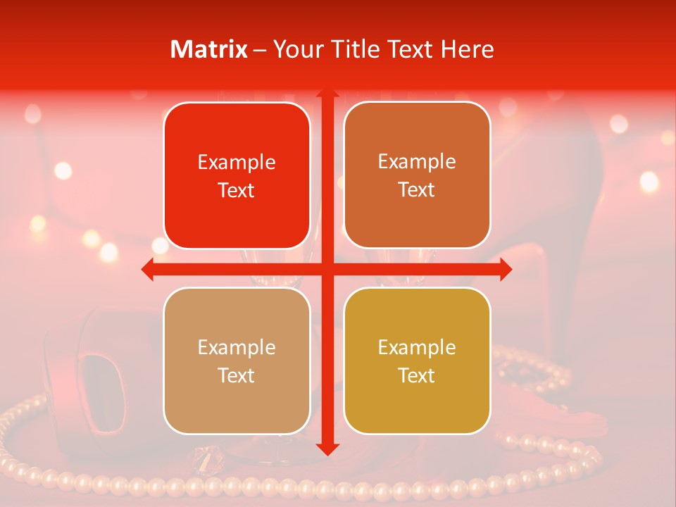 Shoe Pearls Female PowerPoint Template