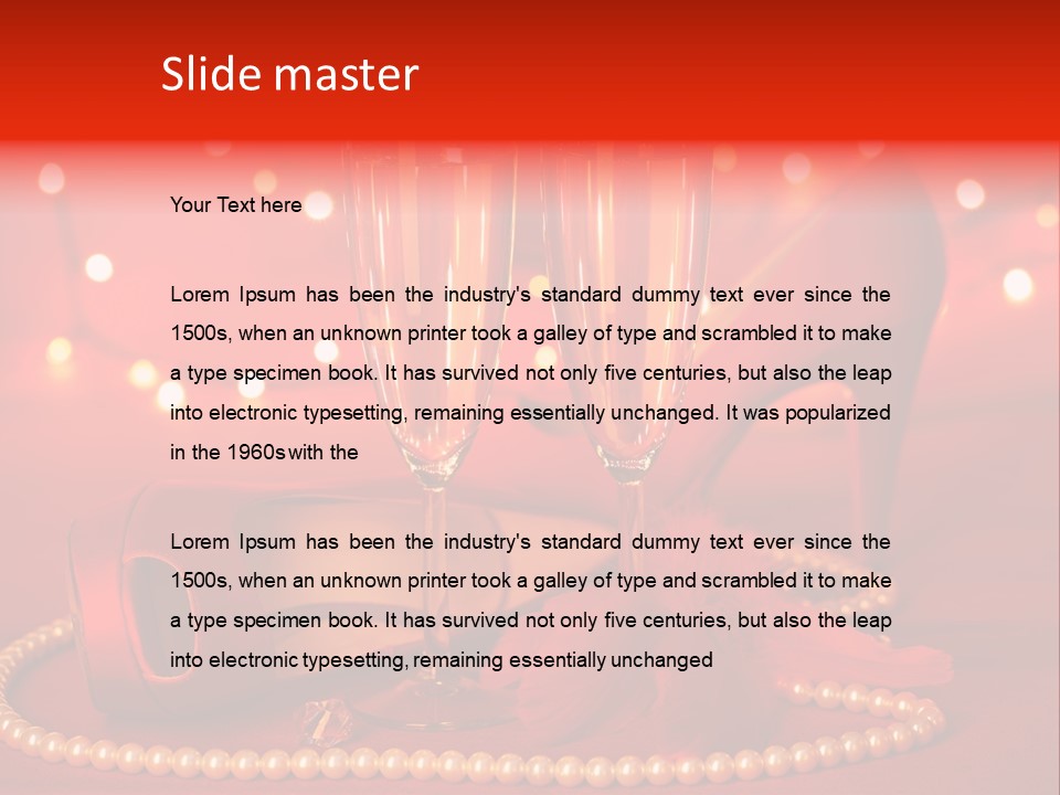 Shoe Pearls Female PowerPoint Template