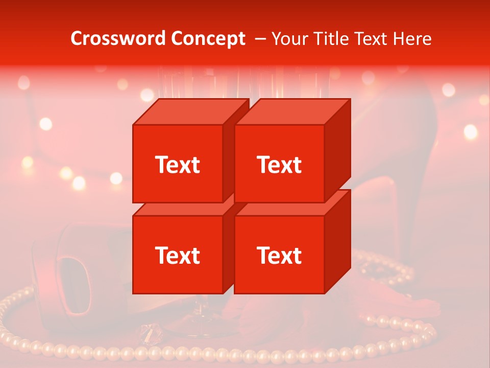 Shoe Pearls Female PowerPoint Template