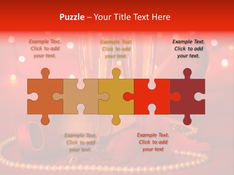 Shoe Pearls Female PowerPoint Template