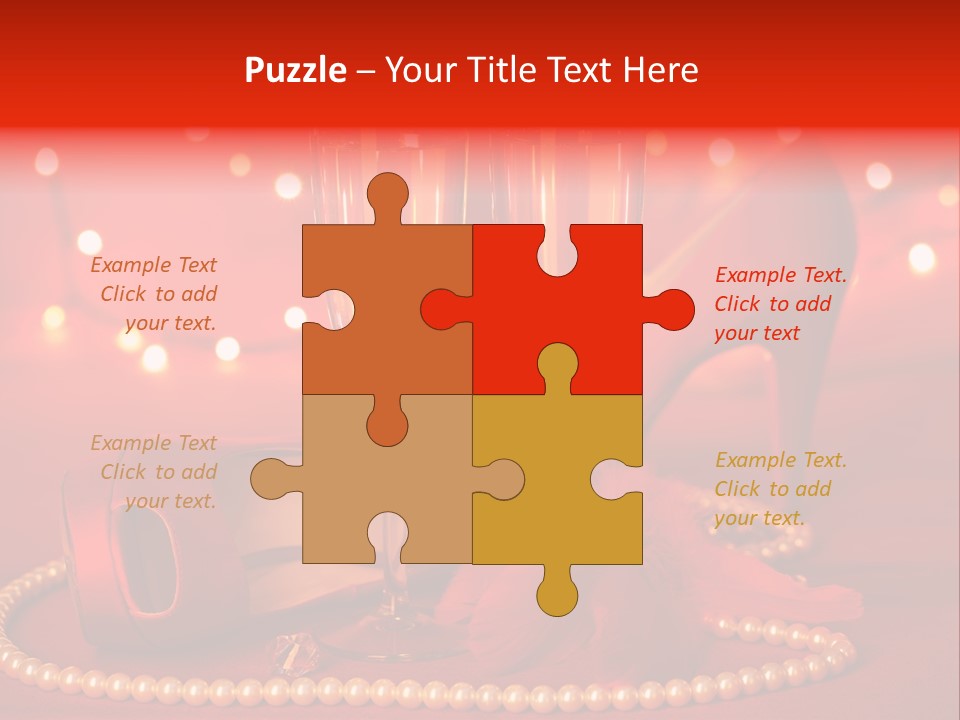 Shoe Pearls Female PowerPoint Template