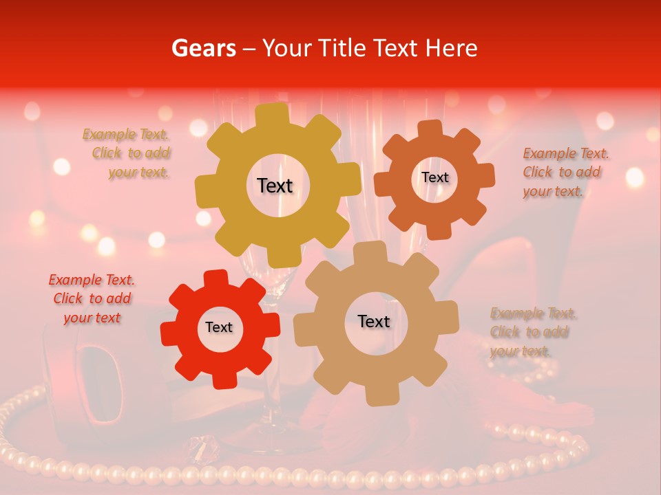 Shoe Pearls Female PowerPoint Template