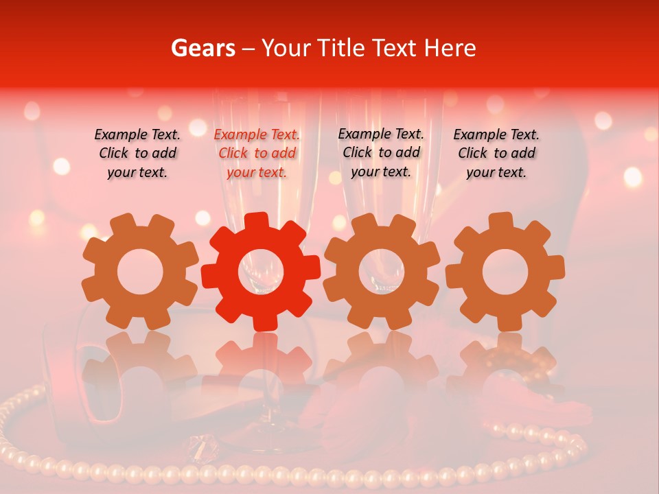 Shoe Pearls Female PowerPoint Template