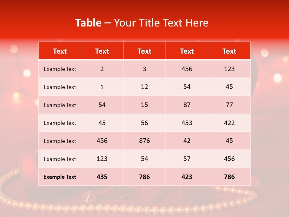 Shoe Pearls Female PowerPoint Template