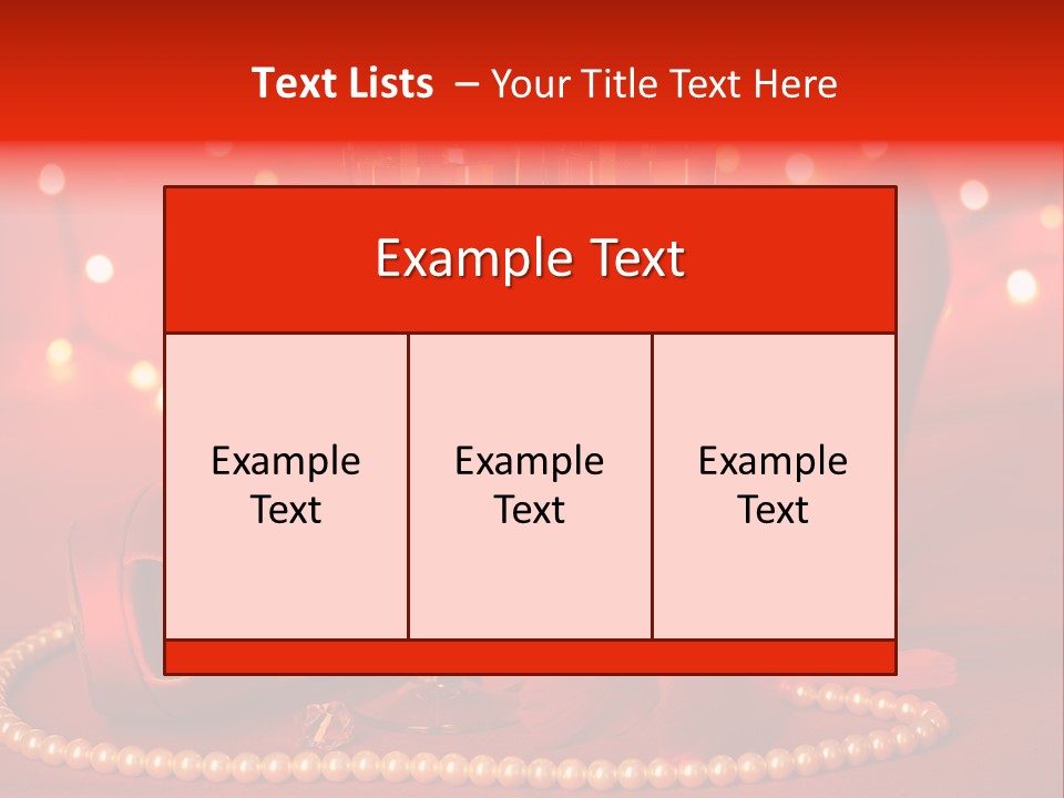 Shoe Pearls Female PowerPoint Template