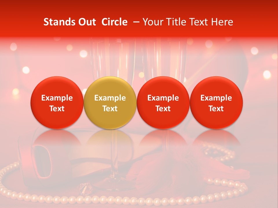 Shoe Pearls Female PowerPoint Template