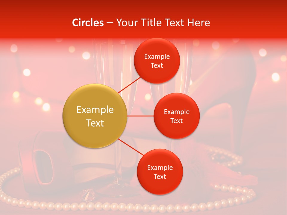 Shoe Pearls Female PowerPoint Template