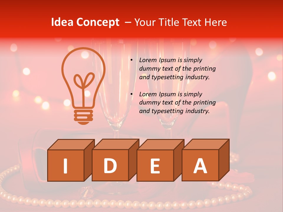 Shoe Pearls Female PowerPoint Template