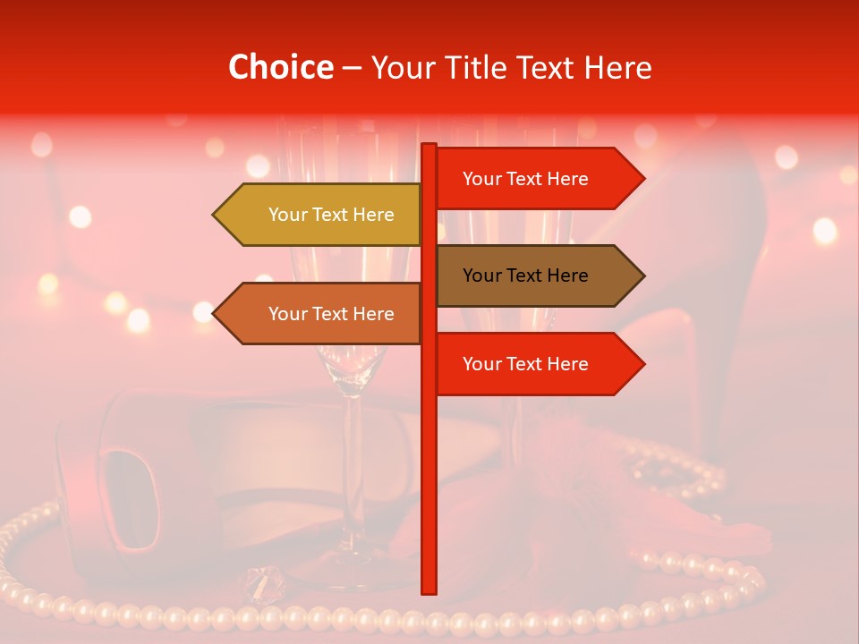 Shoe Pearls Female PowerPoint Template