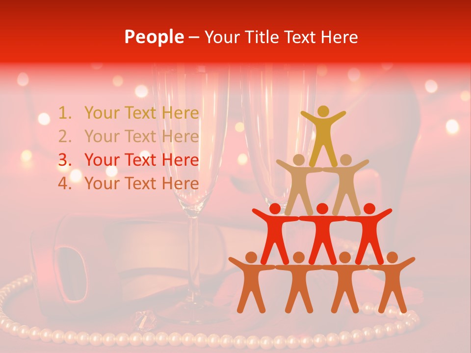 Shoe Pearls Female PowerPoint Template